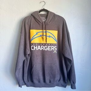 Fanatics Men's NFL Los Angeles Chargers Football Charcoal Gray‎ Hoodie Size XL